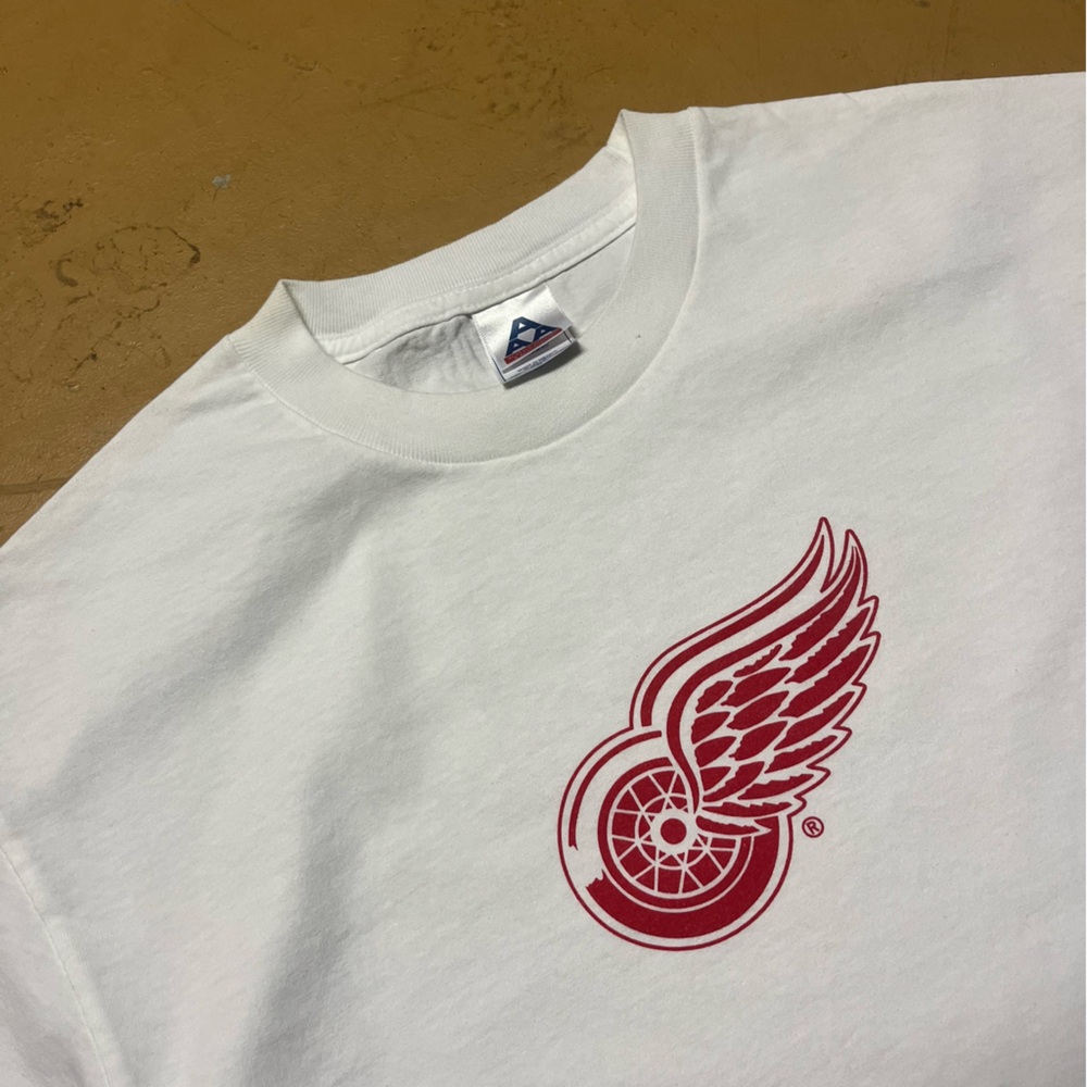 Vtg Men’s Detroit Red Wings Logo White Tee Large - Picture 2 of 5